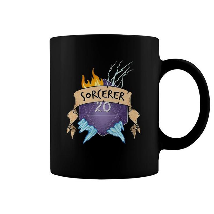 Sorcerer Roll W20 Sided Dice Role Play Game Dungeon Fantasy Coffee Mug