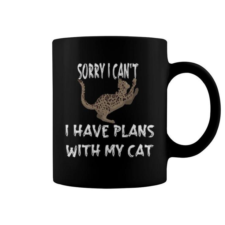 Sorry I Can't I Have Plans With My Cat Coffee Mug