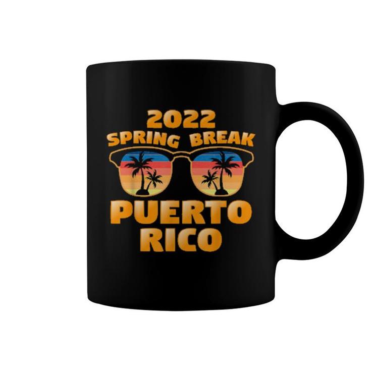 Spring Break Puerto Rico 2022 Vintage Match Cool Sunglasses  Coffee Mug