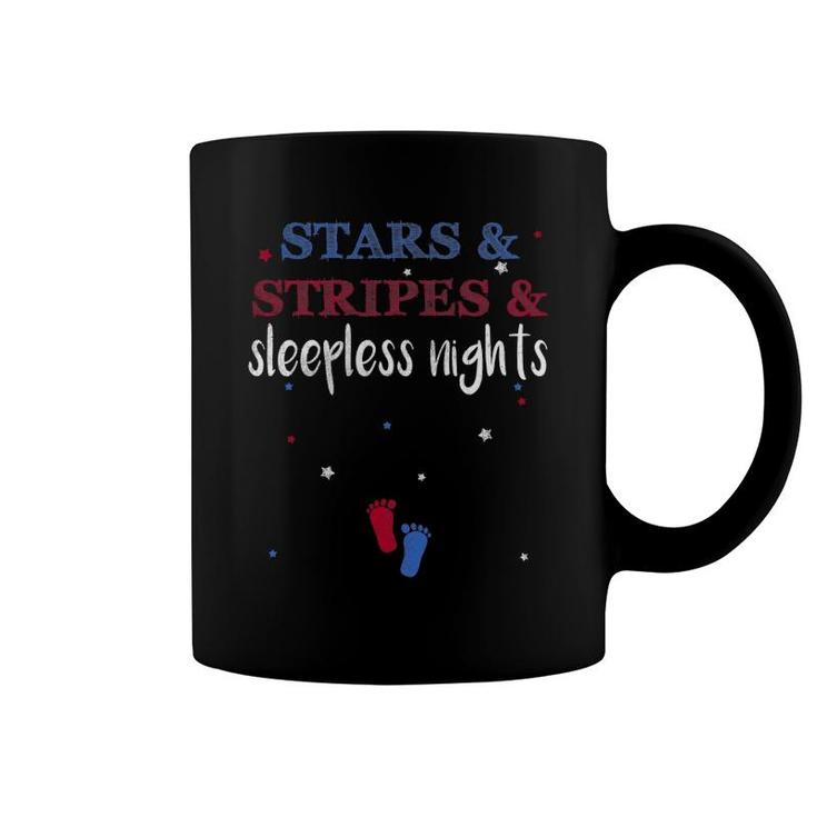 Stars And Stripes And Sleepless Nights  July 4Th Of July Coffee Mug