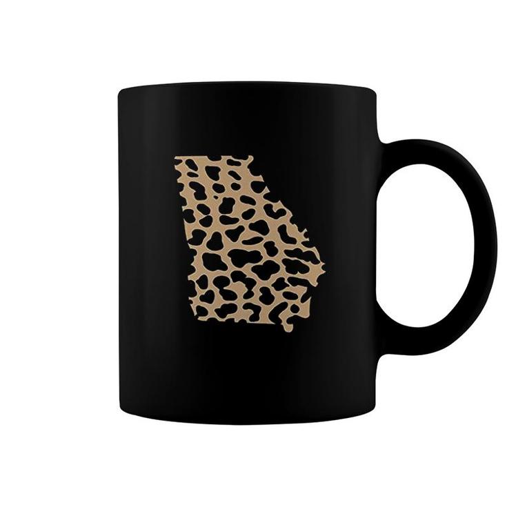 State Of Georgia Leopard Coffee Mug