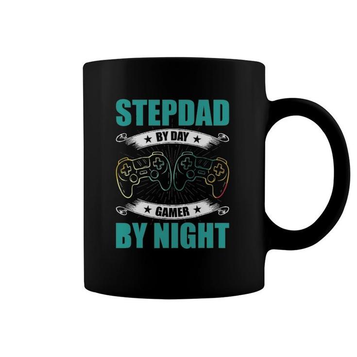 Step Dad By Day Gamer By Night Video Game Stepdad Coffee Mug