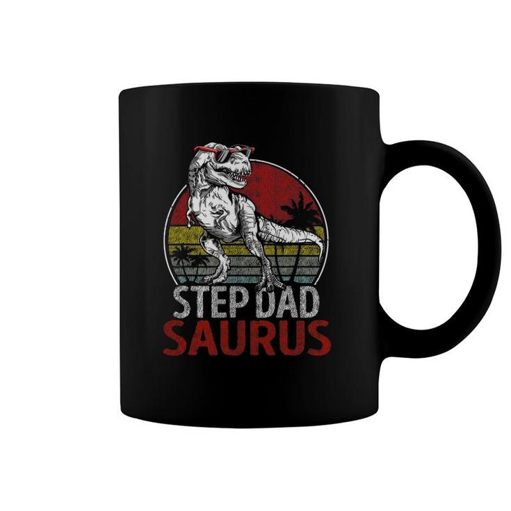Step Dadsaurusrex Dinosaur Step Dad Saurus Family Coffee Mug