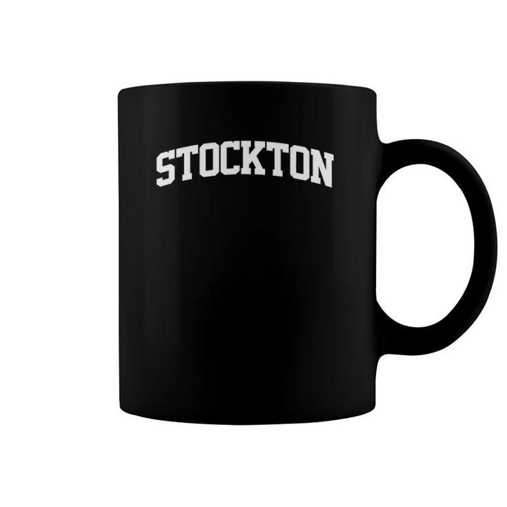 Stockton Vintage Retro Sports Team College Gym Arch Coffee Mug
