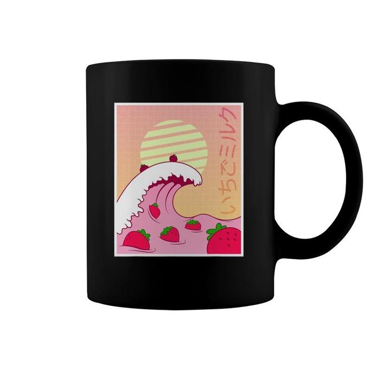 Strawberry Milkshake Funny Retro 90S Pink Japanese Kawaii Coffee Mug
