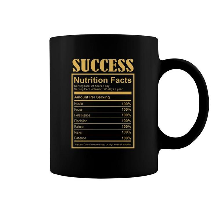 Success Ingredients Nutritional Facts Motivational Art Quote  Coffee Mug