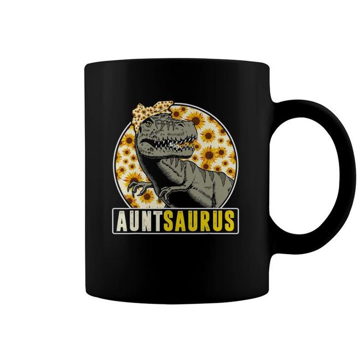 Sunflower Auntsaurus S Mothers Day Aunt Saurus Coffee Mug