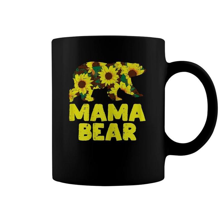 Sunflower Mama Bear Cute Mother's Day Floral Mom Mommy Coffee Mug