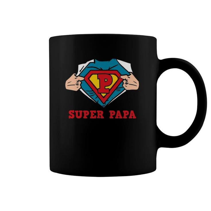 Superhero Papa Great For Dad Coffee Mug