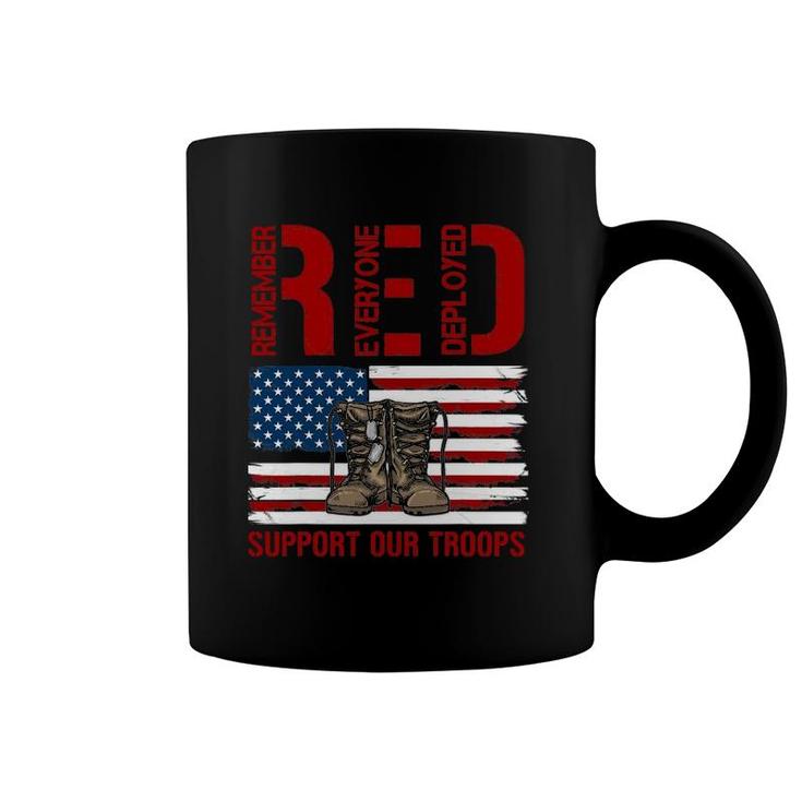 Support Our Troops - Soldier Veteran Red Friday Military Coffee Mug