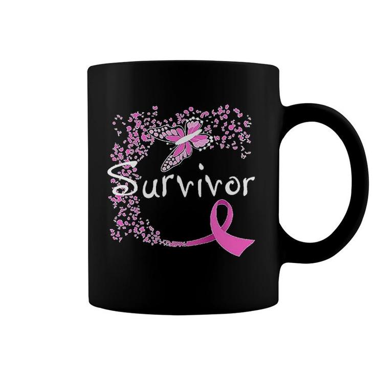 Survivor Butterfly Ribbon Coffee Mug
