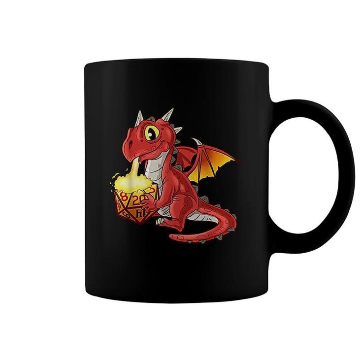 Tabletop Gaming Gift  Dragon Dice Rpg Dragons D20 Coffee Mug