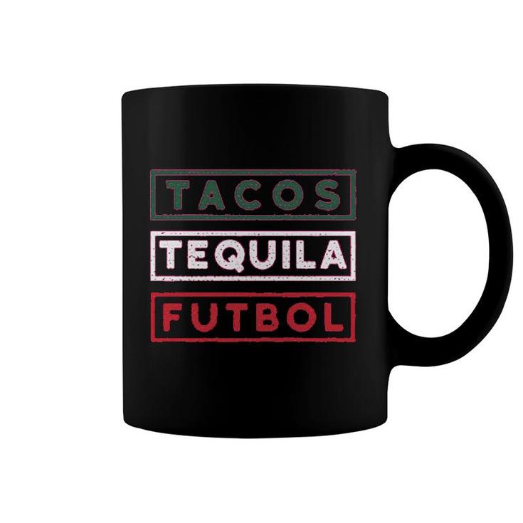 Tacos Tequila Futbol Coffee Mug