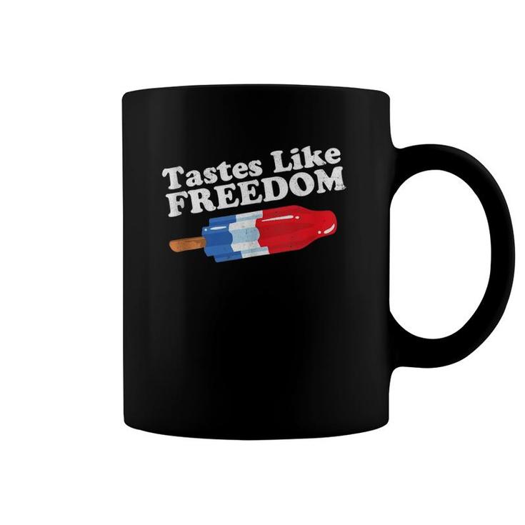 Tastes Like Freedom Funny Popsicle 4Th Of July Retro Gift  Coffee Mug