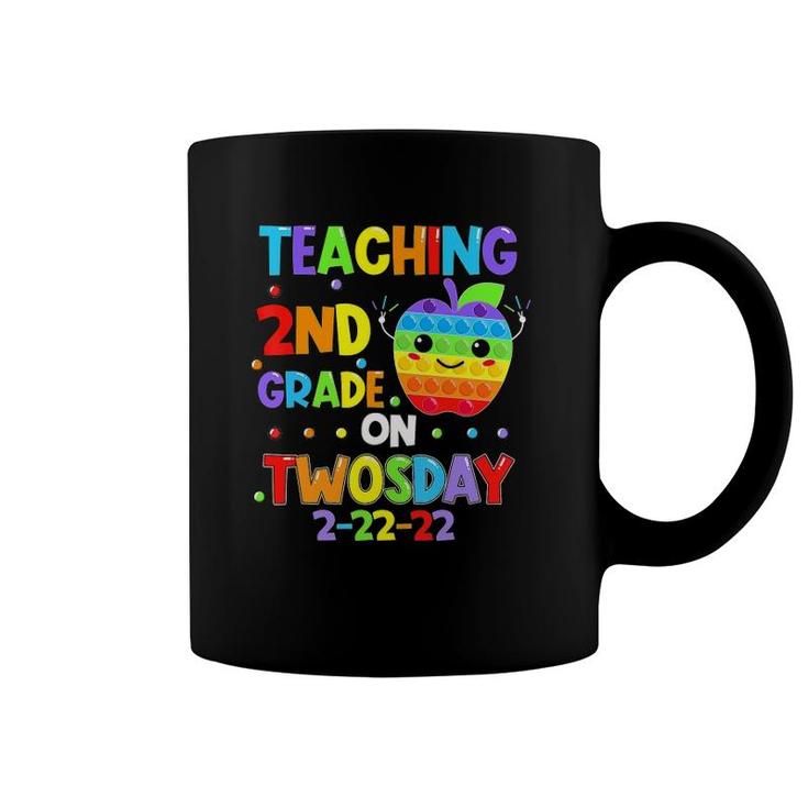 Teaching 2Nd Grade On Twosday 02 22 2022 Math Teacher Pop It Coffee Mug