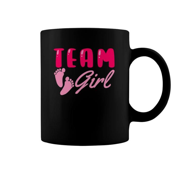 Team Girl Gender Reveal Party Baby Shower Family Matching Coffee Mug