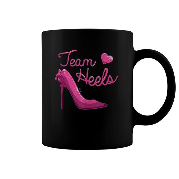 Team Heels Girl Gender Reveal Family Party  Coffee Mug