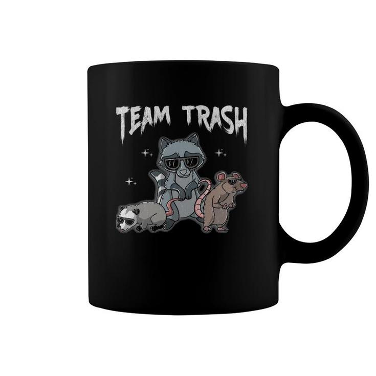 Team Trash  Animal Gang Opossum Raccoon Rat Garbage Coffee Mug