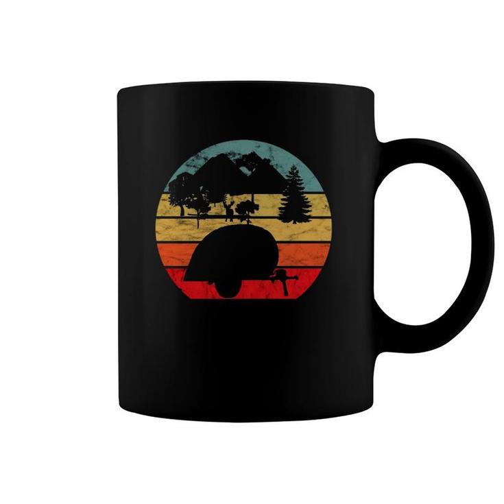 Teardrop Vintage Retro Sunset Camper Tiny House Rv Trailer  Coffee Mug