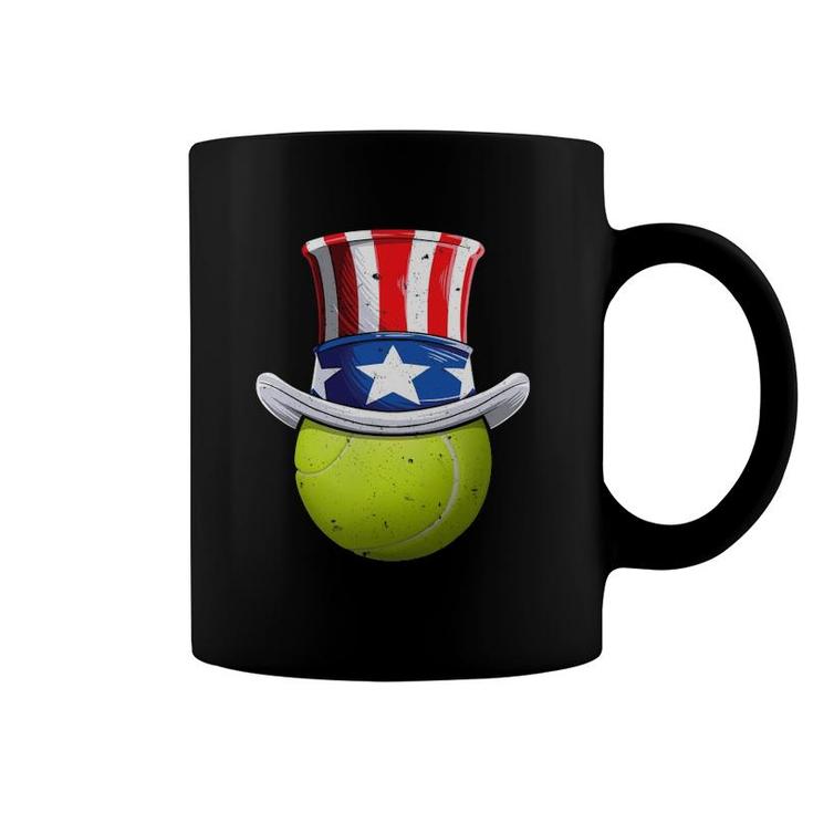 Tennis Uncle Sam 4Th Of July Kids Boys American Flag Coffee Mug