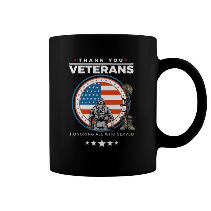 Thank You Veterans Honoring Those Who Served Patriotic Flag Coffee Mug