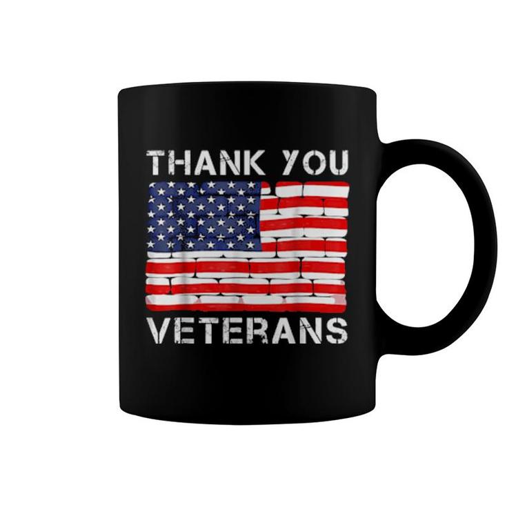 Thank You Veterans Veteran Day Us Flag  Coffee Mug