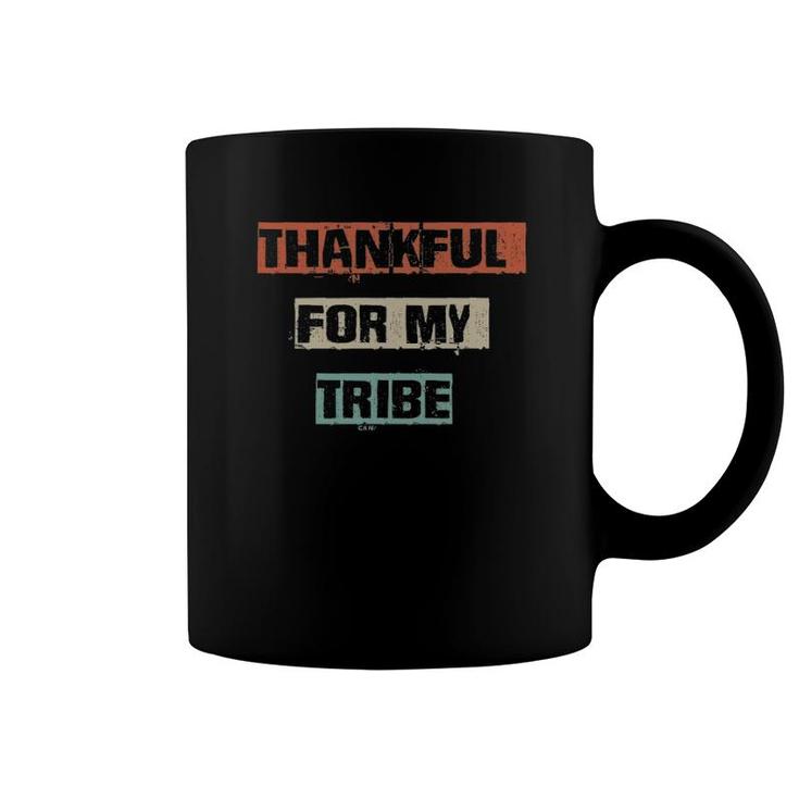 Thankful For My Tribe Funny Workout Gym Mom Gift Yoga Coffee Mug