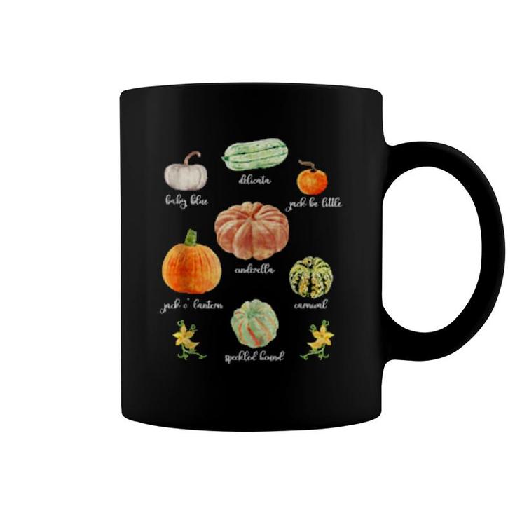 Thanksgiving Pumpkin Types Cute Fall Pumpkins  Coffee Mug