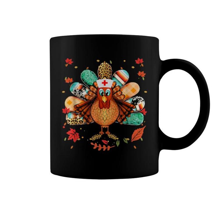 Thanksgiving Scrub Tops Turkey Nurse Holiday Nursing  Coffee Mug