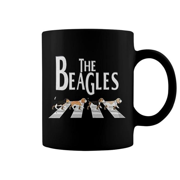 The Beagles Walking Funny Coffee Mug