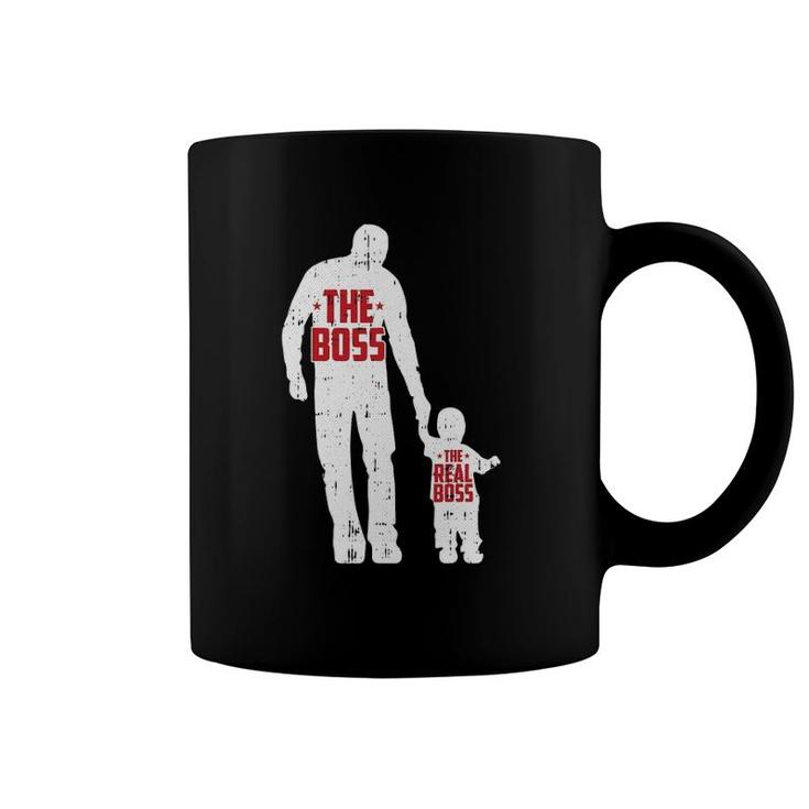 The Boss The Real Boss Father's Day Dad Son Daughter Matching Coffee Mug