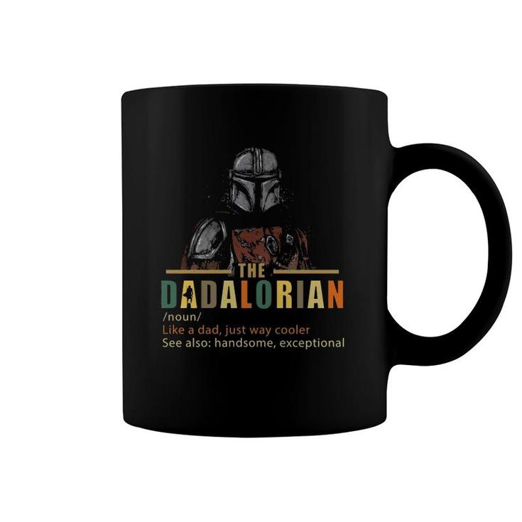The Dadalorian Like A Dad Just Way Cooler Fitted V-Neck Coffee Mug
