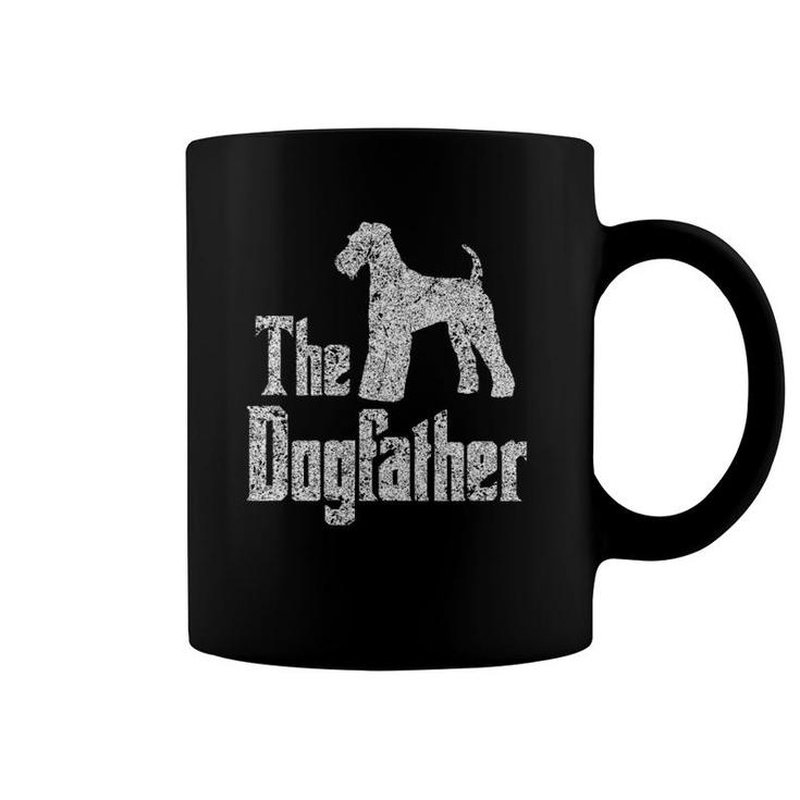 The Dogfather Airedale Terrier Silhouette Funny Dog Coffee Mug
