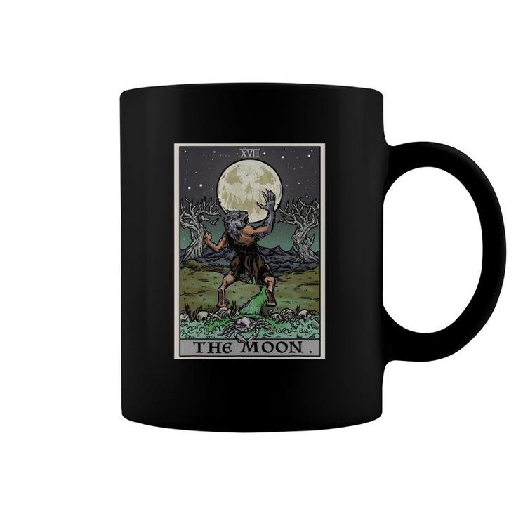 The Moon Tarot Card Halloween Werewolf Gothic Witch Horror Coffee Mug