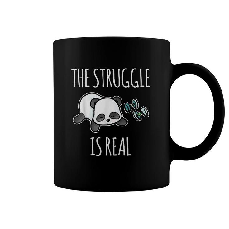 The Struggle Is Real Panda Gym Workout Coffee Mug