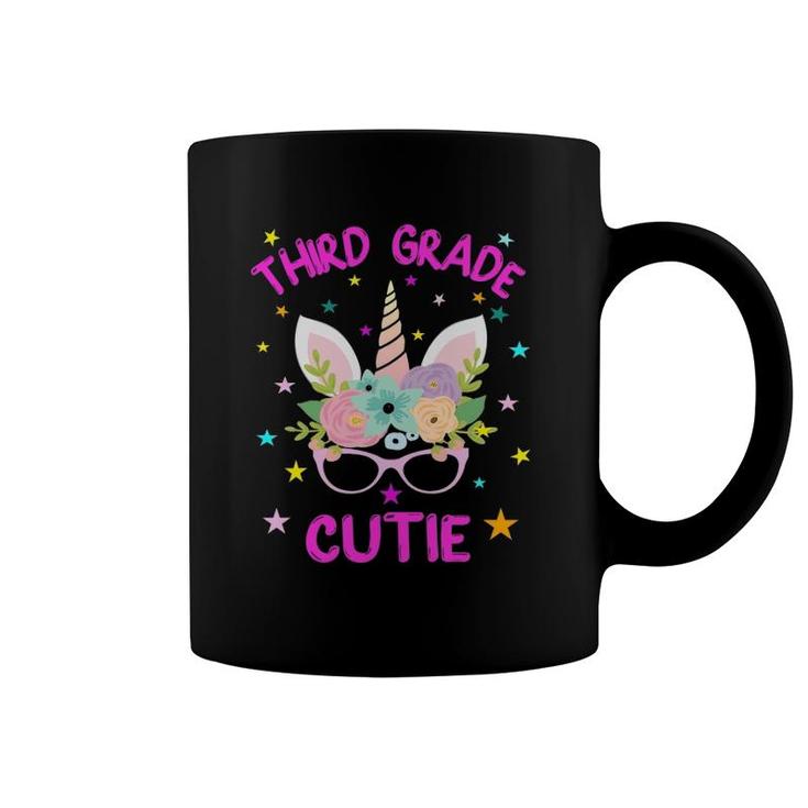 Third Grade Cutie Unicorn Face Lover 3Rd Grader Girl Gift Coffee Mug
