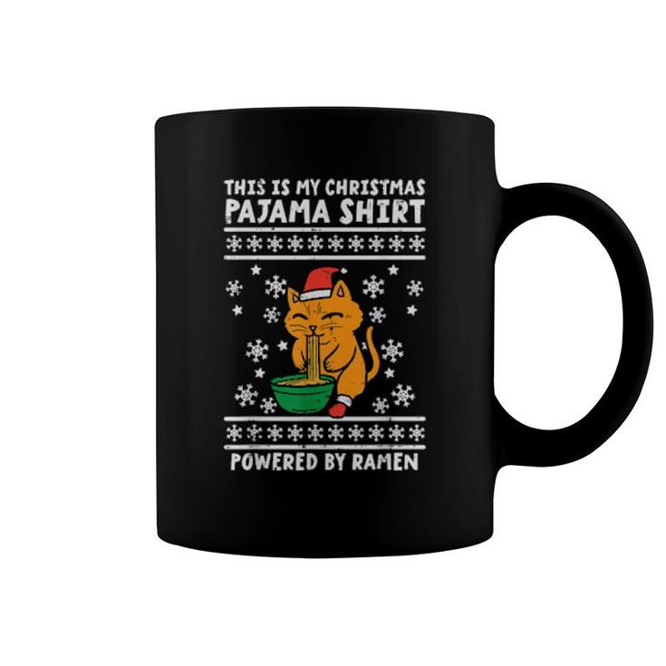This Is My Christmas Pajama  Cat Ugly Xmas Pjs  Coffee Mug