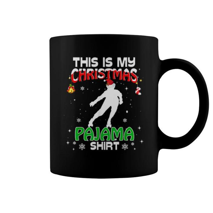 This Is My Christmas Pajama  Xmas Rollerblading Holiday  Coffee Mug