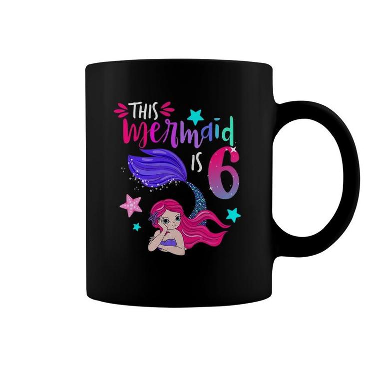 This Mermaid Is 6 Cute Matching Birthday Party Coffee Mug