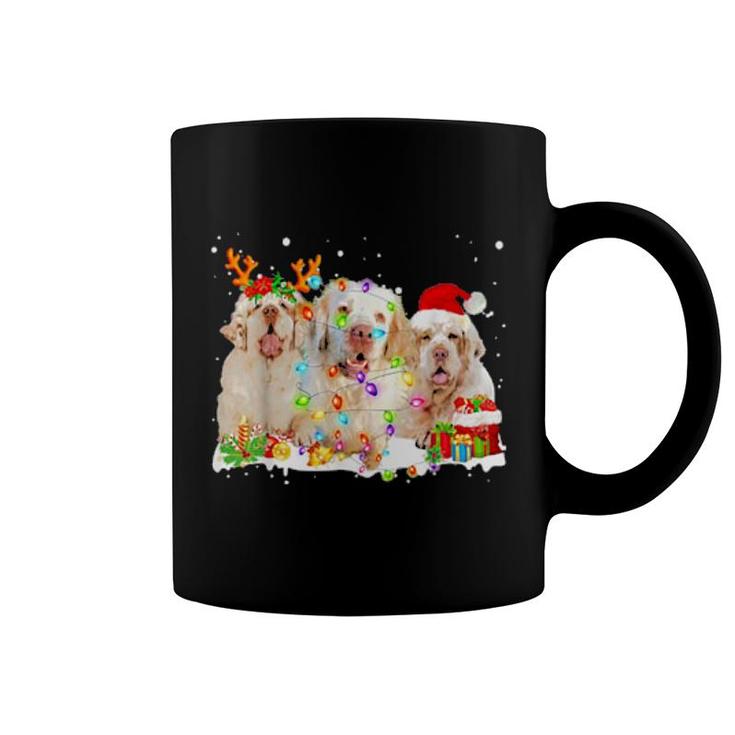 Threeclumberspanieldogsreindeer  Coffee Mug
