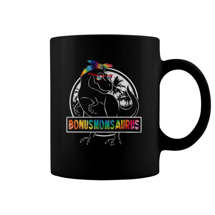 Tie Dye Bonusmomsaurus Bonus Mom Dinosaurrex Mother's Day Coffee Mug