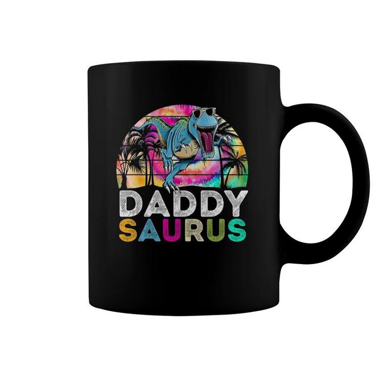 Tie Dye Daddysaurus Dinosaur Daddy Saurus Family Matching Coffee Mug
