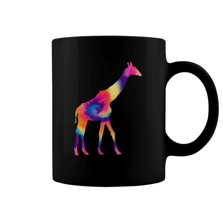 Tie Dye Giraffe Silhouette Art Safari Animal Coffee Mug