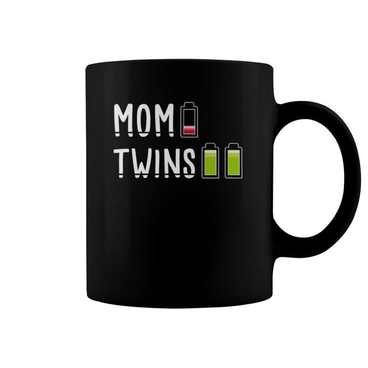 Tired Mom Of Twins I Low Battery Charge I Tired Twins Mom Coffee Mug