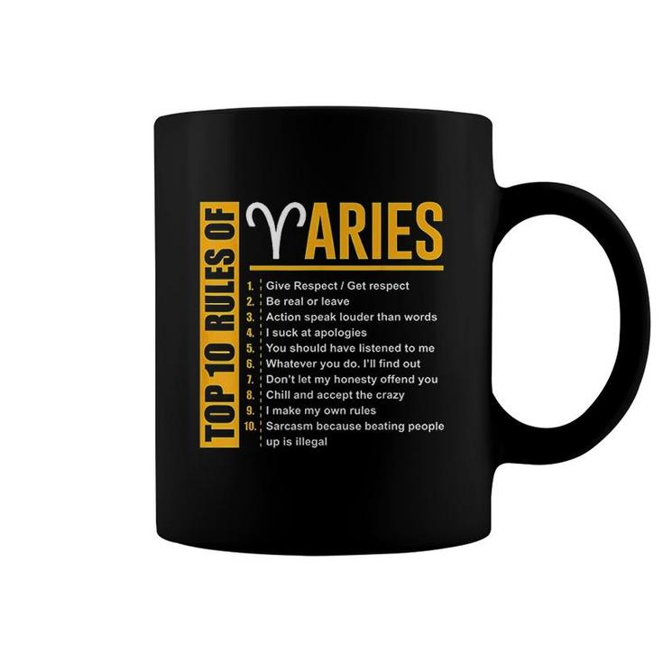 Top 10 Rules Of Aries Zodiac Coffee Mug