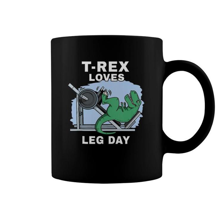 Trex Loves Leg Day Trex Arms Dinosaur Fitness Trex Tank Top Coffee Mug
