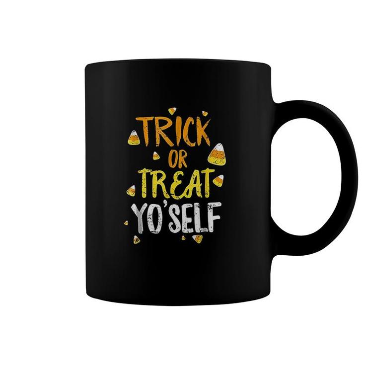 Trick Or Treat Yoself Halloween Funny Candy Corn Coffee Mug