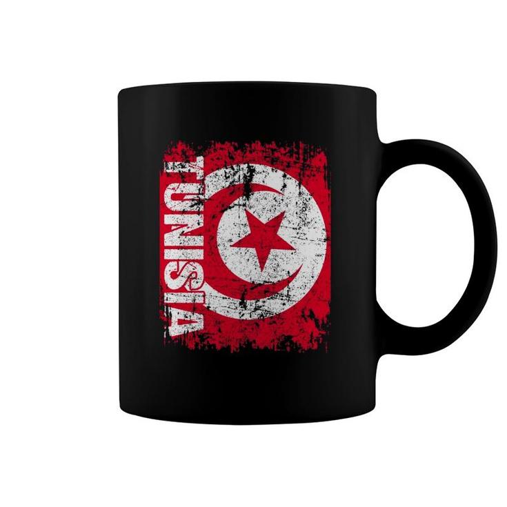 Tunisia Flag Vintage Distressed Tunisia  Coffee Mug