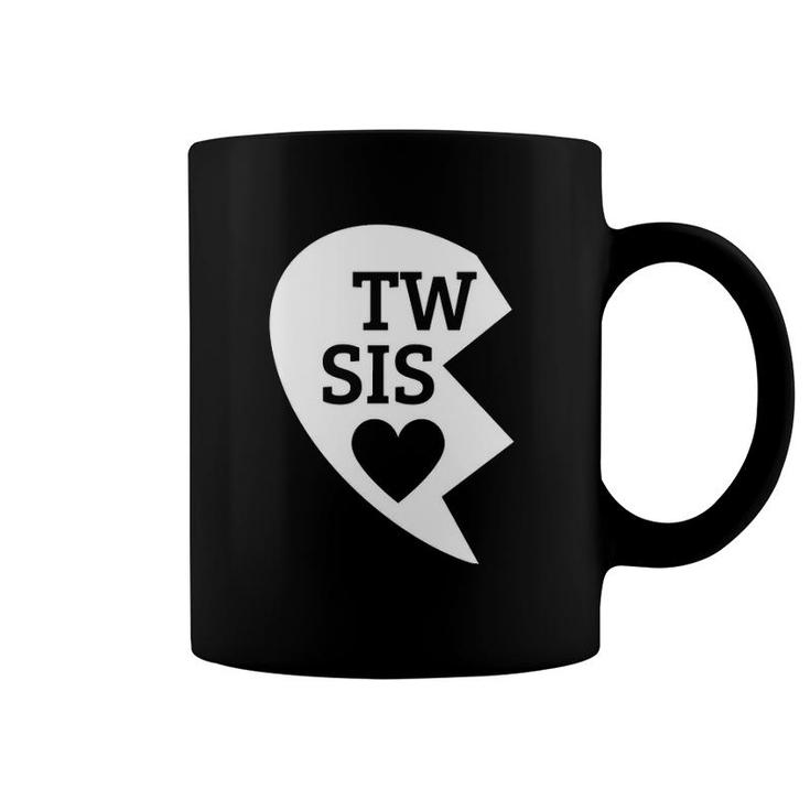 Twin Sisters Heart Matching  Set 1 Of 2 Ver2 Coffee Mug