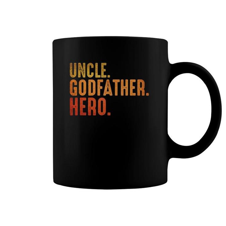 Uncle Gift Awesome Godfather Hero Family Tee Coffee Mug